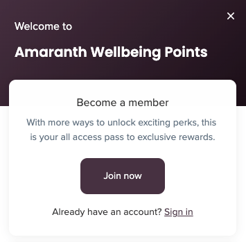 How To Redeem Your Amaranth Wellbeing Points
