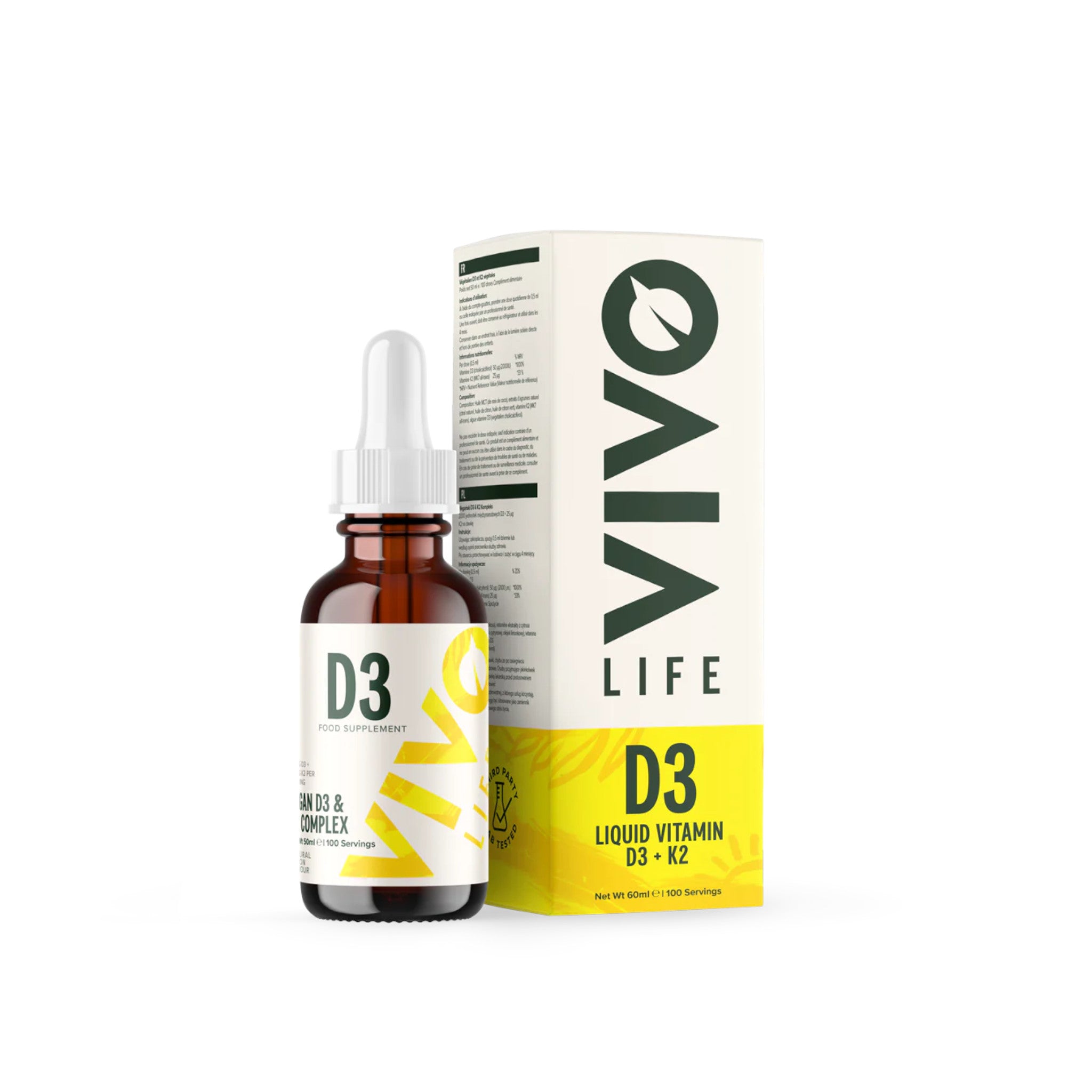 Vivo Life Vegan Liquid D3 Complex - 100 Servings - Amaranth